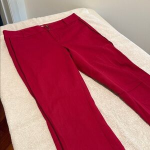 Anthropologie Red with Black Hip Stripe Cigarette Length Jeans Women’s size 6